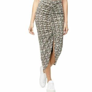 Good American Snake Print Midi Skirt